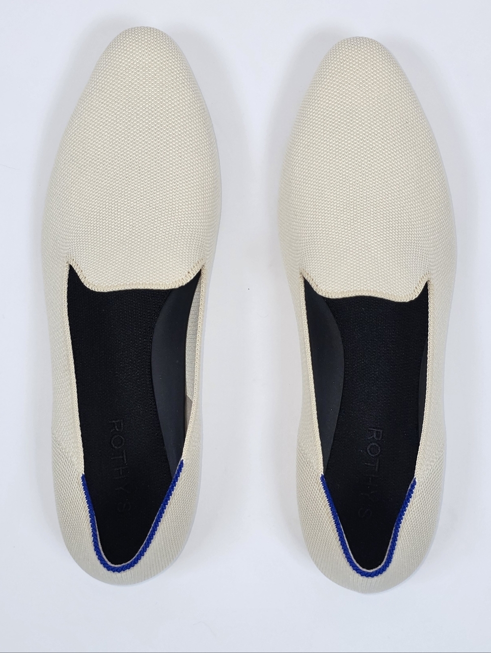 Rothy's The Almond Loafer In Neutral Vanilla Bean Knit Flats Sz.11 Comfy Slip On